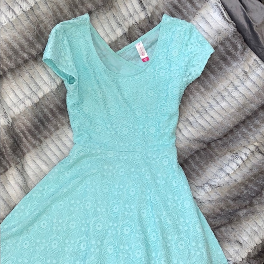 Turquoise spring dress